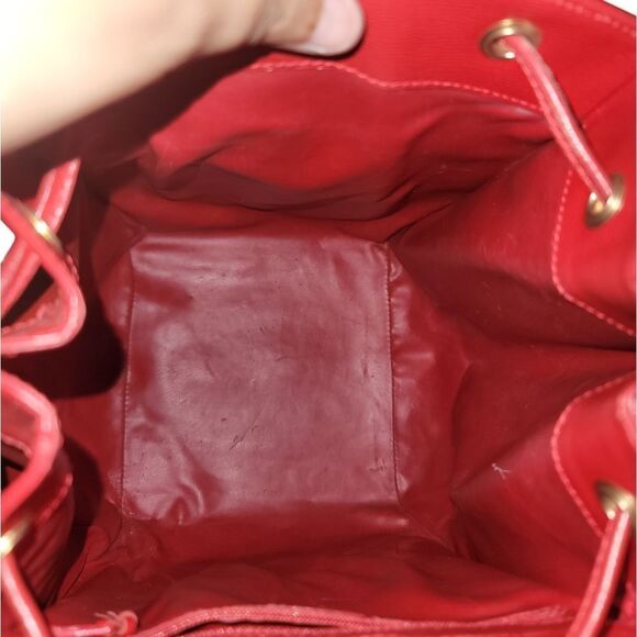 Christian Dior Vintage Red Drawstring Bucket Bag in EUC - Picture 14 of 16